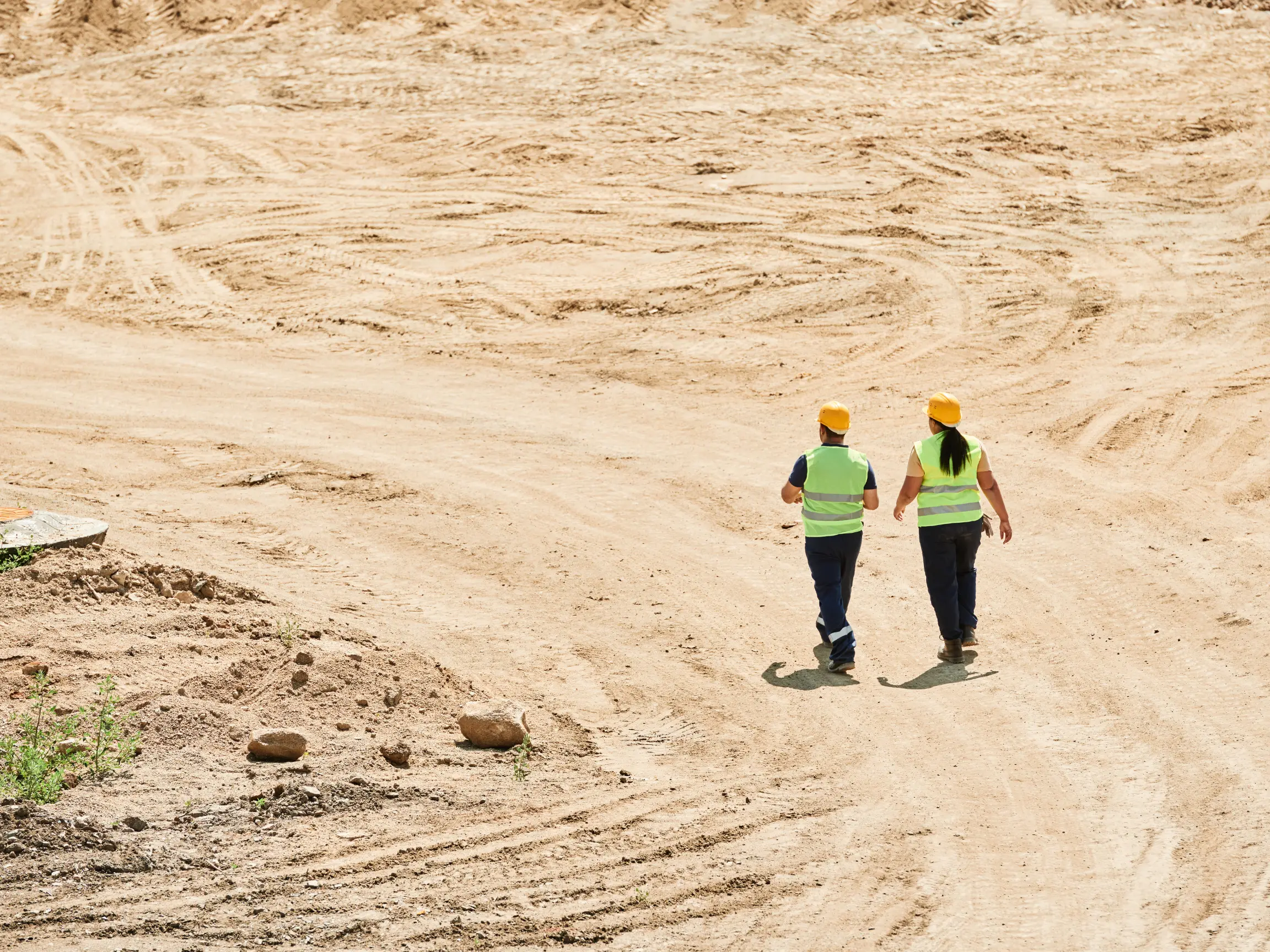 Environmental consultant conducting Phase I ESA site inspection